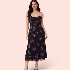 Vintage Betsey Johnson Beaded Midi Dress